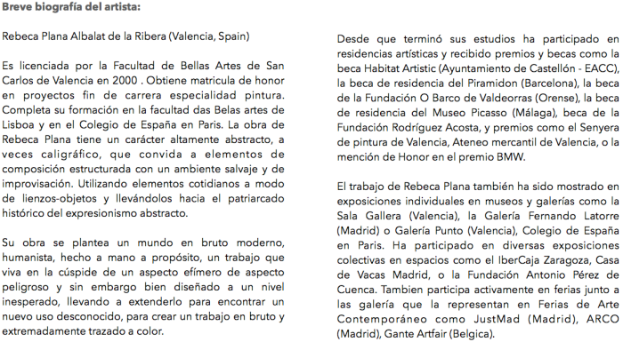 Rebeca Plana - Begin the beguine - Madrid Junio-Julio 2020 - Galeria Alvaro Alcazar - Dossier Exposición - 04